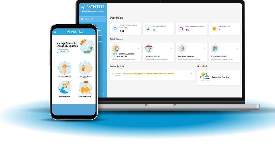 Ventus Platform on Laptop and Mobile